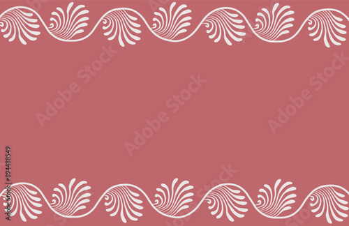  Art deco frame. Gatsby Style design a template for invitations, leaflets and greeting cards. The style of the 1920s - 1930s. Vector illustration. Vintage linear border. Noble pink background, Print