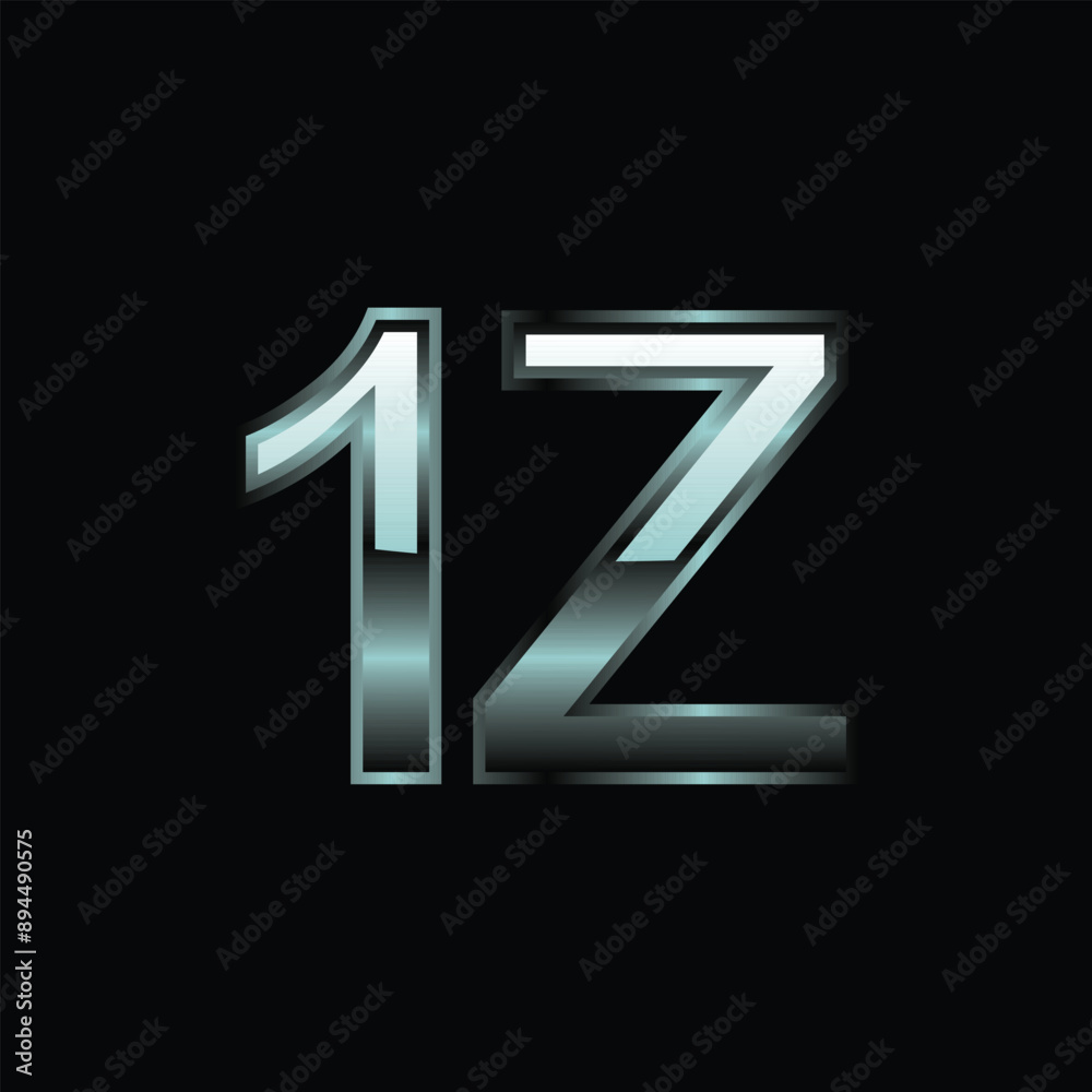 Fototapeta premium Letter 1Z Creative Modern Technology Business Icon Creative Design Logo