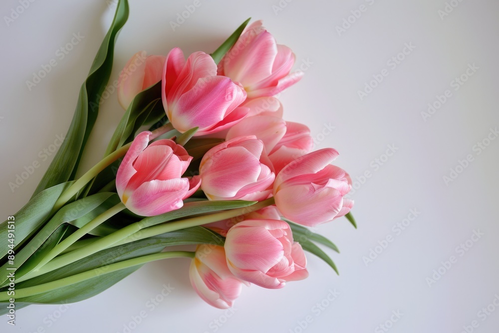 Tulip Bunch. Pink Tulip Bouquet for Mother's Day and Easter Spring Background Tulip Bunch. Pink Tulip Bouquet for Mother's Day and Easter Spring Background