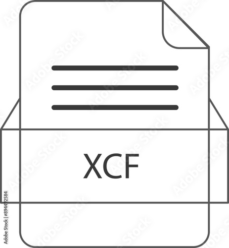 XCF  File icon black outline photo