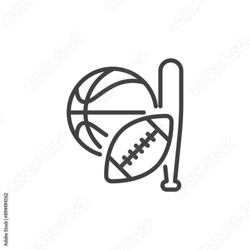 Sports Equipment line icon