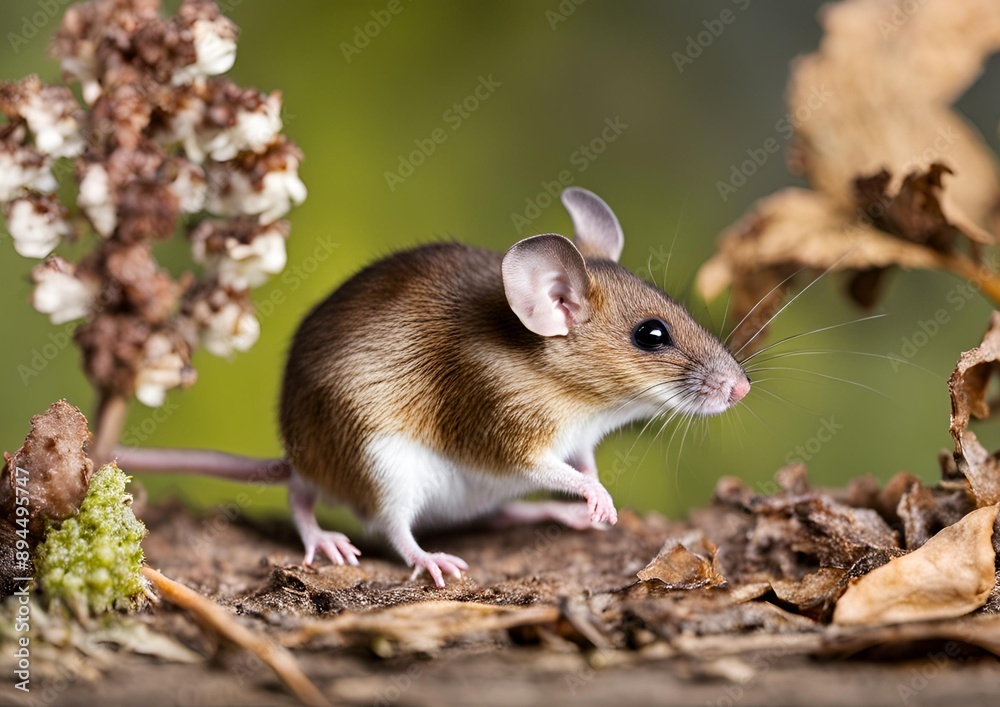 Wood mouse on a white background. Wood mouse on a white background.