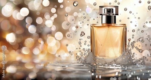 Perfume Bottle With Water Droplets