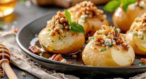 Baked Pears With Pecans and Honey