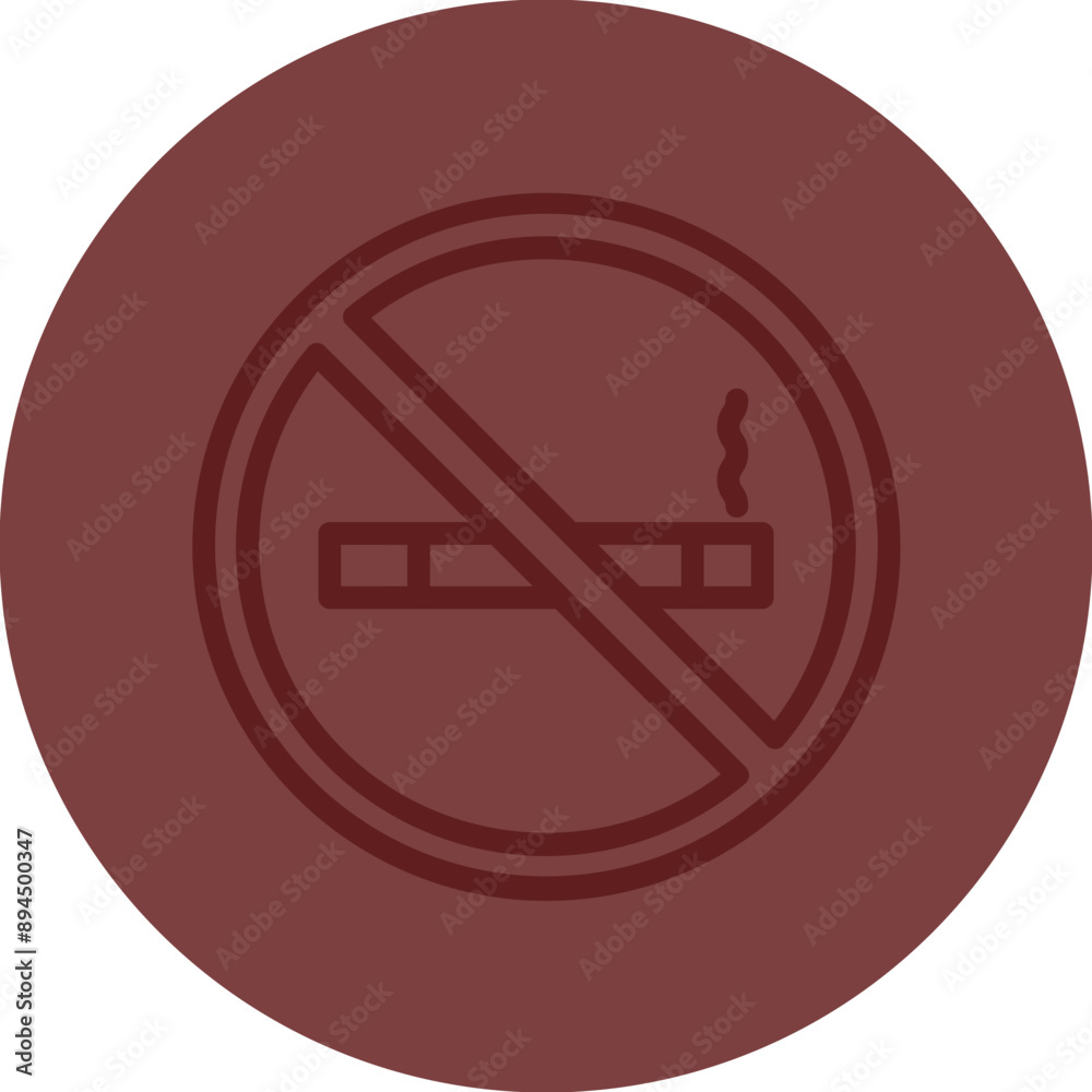 No smoking Vector Line Maroon Circle Maroon No smoking Vector Line Maroon Circle Maroon