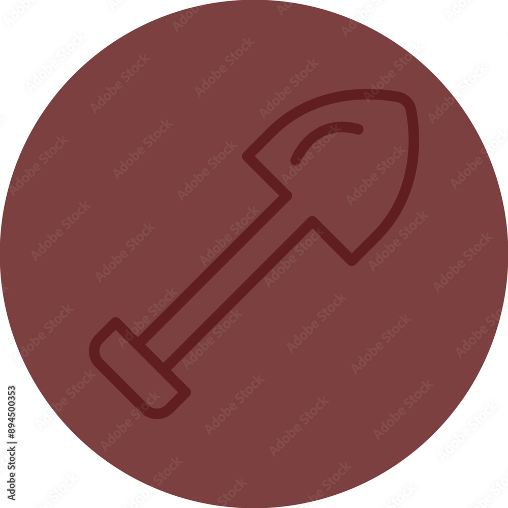 Shovel Vector Line Maroon Circle Maroon Shovel Vector Line Maroon Circle Maroon