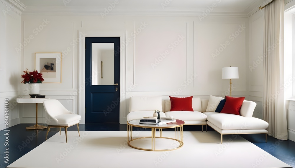 Photo interior modern design room 3d illustration Photo interior modern design room 3d illustration