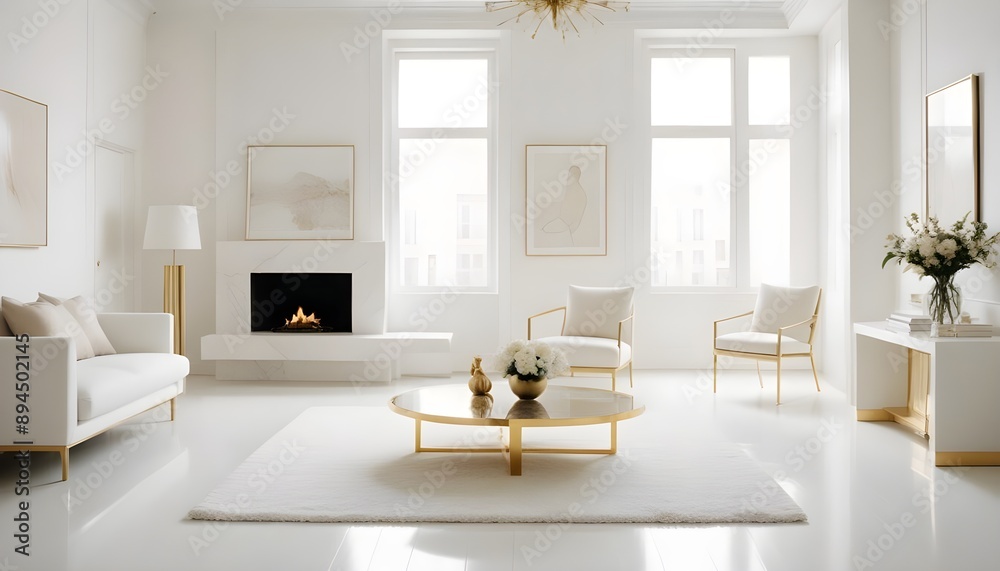 Photo interior modern design room 3d illustration