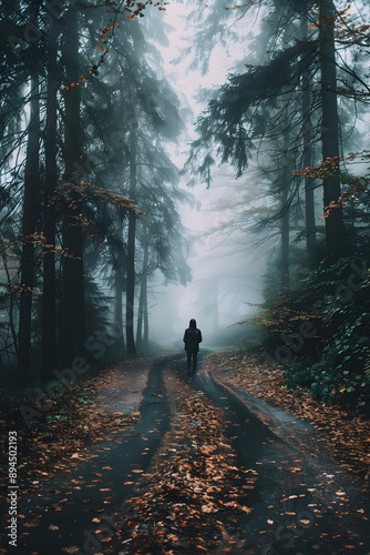 At the Crossroads: Navigating Life's Tough Decisions in a Misty Forest