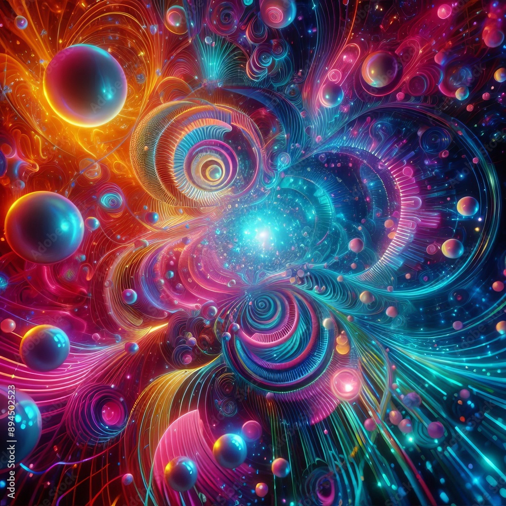 386 83. Neon surreal holographic illustration_ A surreal and dre 386 83. Neon surreal holographic illustration_ A surreal and dre