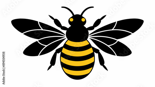 Silhouette of Flying Bee