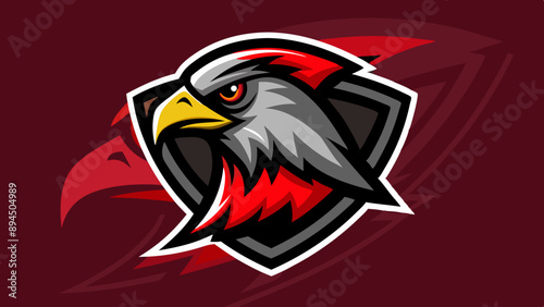 Falcon Esport Logo with Symbol and Emblem