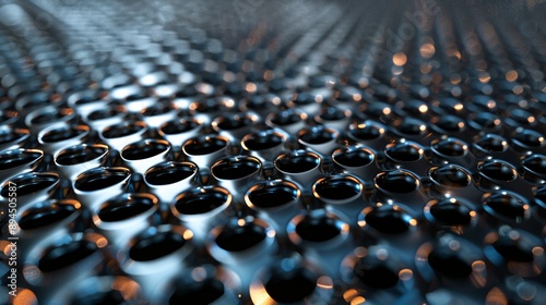 Macro shot of the anti-reflective coating on a solar cell, neutral background, layered structure visible, sharp and detailed, technical and precise.