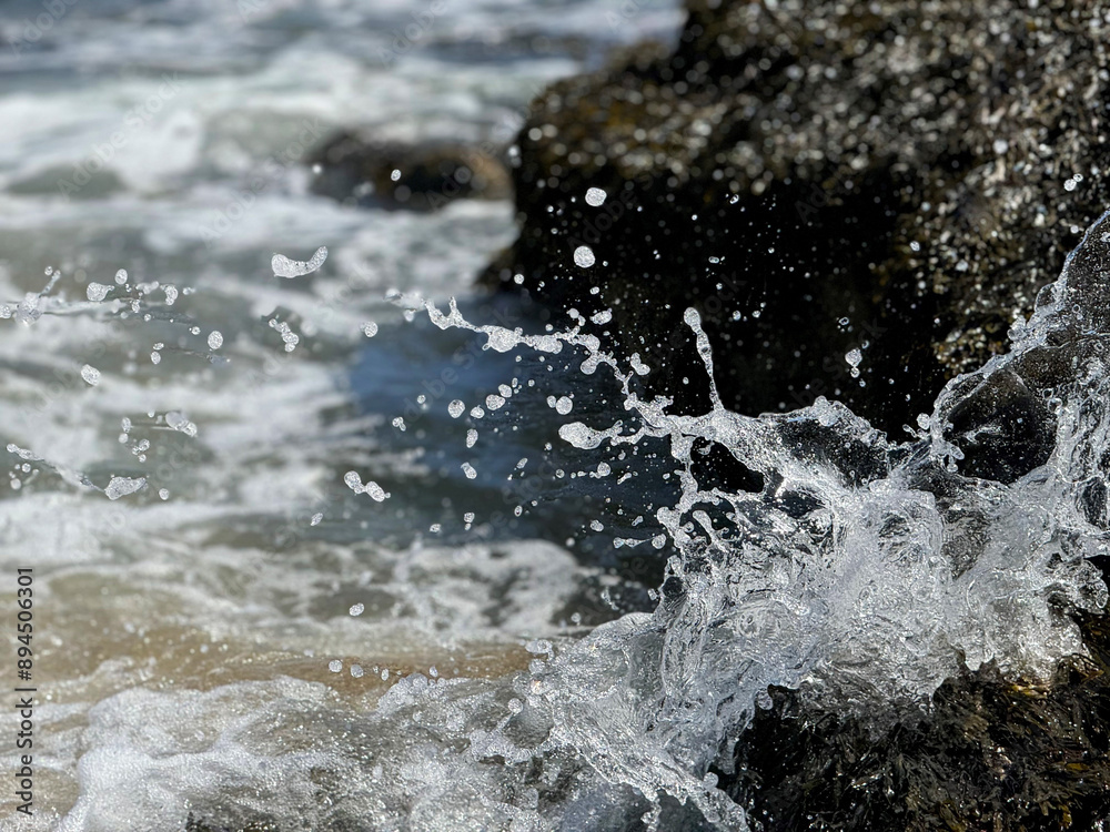 custom made wallpaper toronto digitalwater splash on the rocks