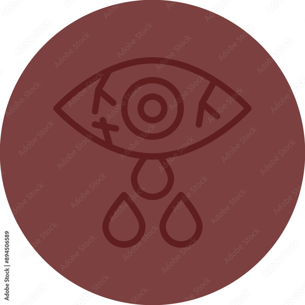 Conjunctivitis Vector Line Maroon Circle Maroon Conjunctivitis Vector Line Maroon Circle Maroon