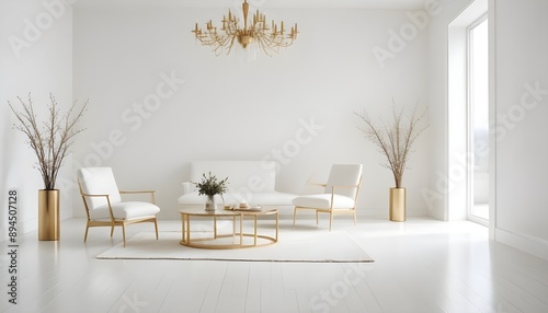 Photo interior modern design room 3d illustration