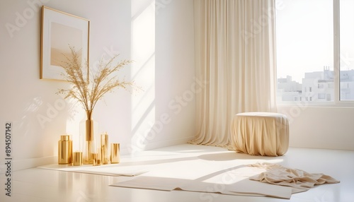 Photo interior modern design room 3d illustration