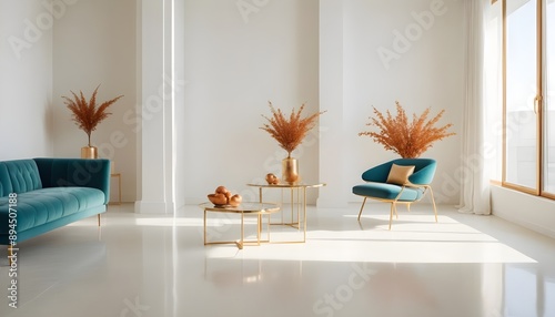 Photo interior modern design room 3d illustration