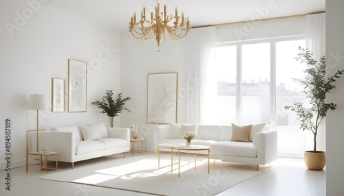 Photo interior modern design room 3d illustration