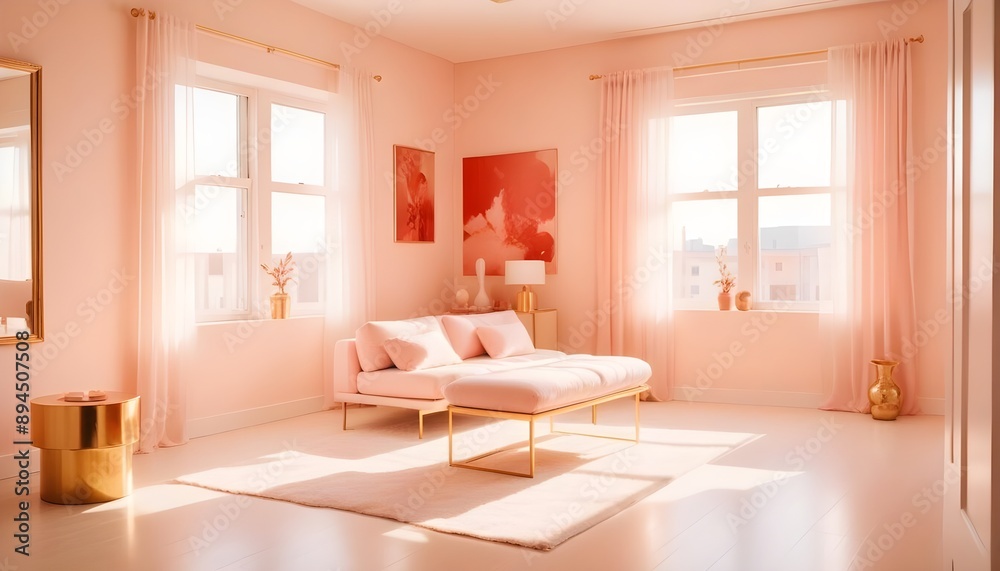 Photo interior modern design room 3d illustration Photo interior modern design room 3d illustration