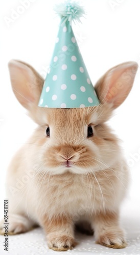 Bunny Wearing Party Hat