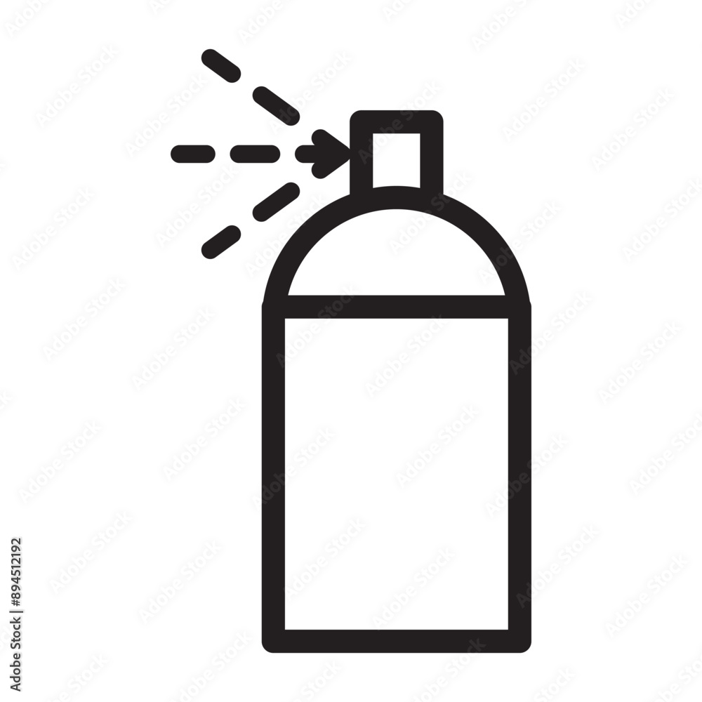 Spray icon in thin line style. Vector illustration graphic design Spray icon in thin line style. Vector illustration graphic design