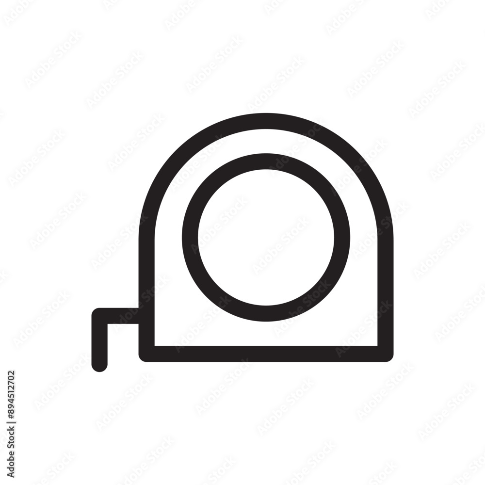 Tape measure icon in thin line style. Vector illustration graphic design Tape measure icon in thin line style. Vector illustration graphic design
