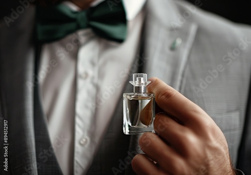 Man Holding Perfume Bottle