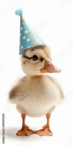 Duckling Wearing Party Hat
