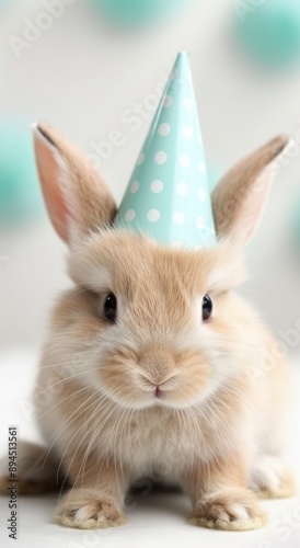 Bunny Wearing Party Hat