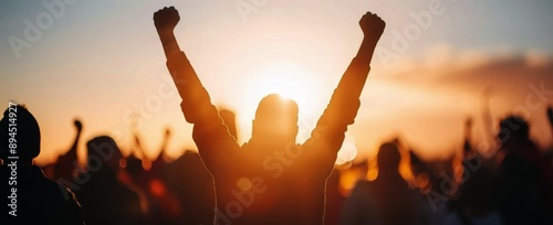 Man Cheering at a Concert