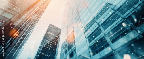 Cityscape Reflected in Modern Office Building