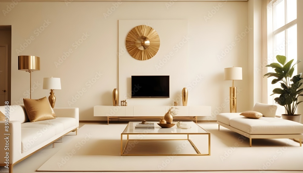Obraz premium Photo interior modern design room 3d illustration