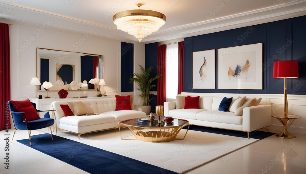 Fototapeta premium Photo interior modern design room 3d illustration