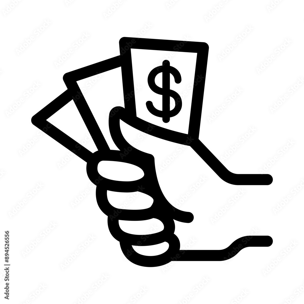 Buy icon in thin line style. Vector illustration graphic design Buy icon in thin line style. Vector illustration graphic design