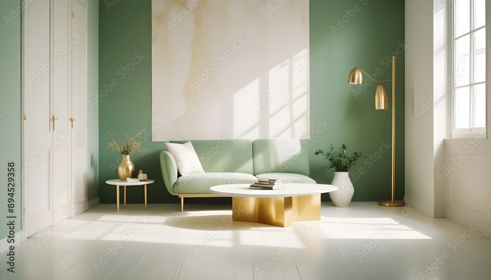 Photo interior modern design room 3d illustration Photo interior modern design room 3d illustration