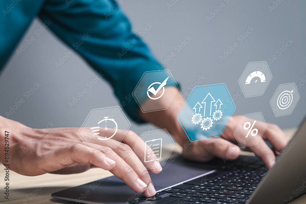 © Pakin - Process to increase productivity concept. Industrial management in efficiency and efficient process. Lean cost and productivity growth. © Pakin - Process to increase productivity concept. Industrial management in efficiency and efficient process. Lean cost and productivity growth.