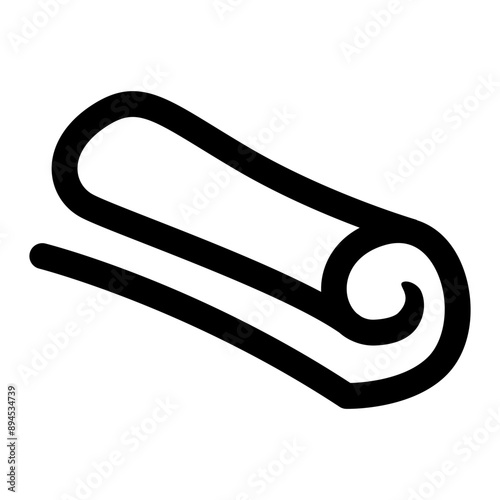 Roll paper icon in thin line style. Vector illustration graphic design