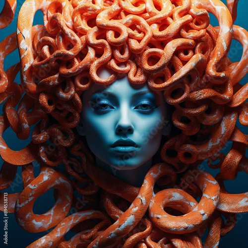 Serpent Queen: A Mystical Portrait in Color.