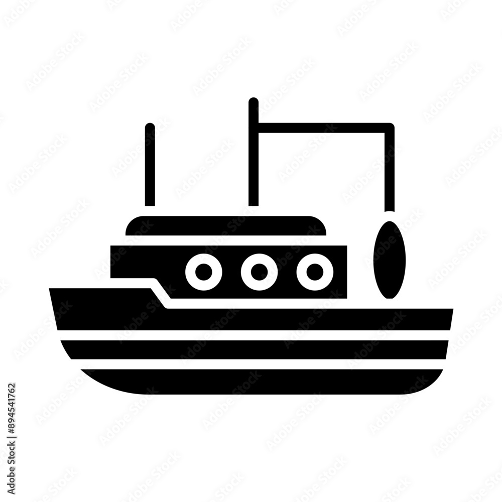 Trawler glyph icon Trawler glyph icon