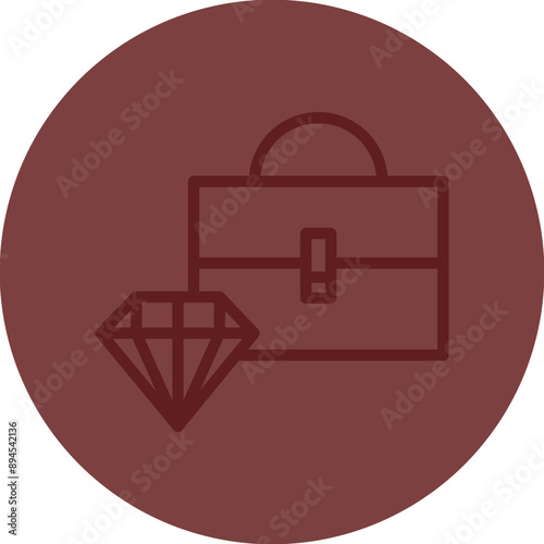 Luxury Vector Line Maroon Circle Maroon