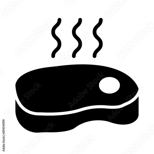 Smoked Meat glyph icon