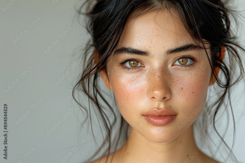 Close-up portrait of a young asian woman