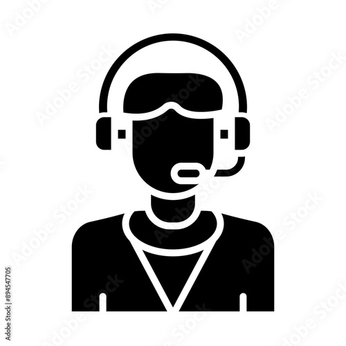 Call Agent glyph icon