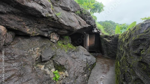  ancient water storage tank of Bedse Cave, Maval taluka, Pune, Maharashtra photo