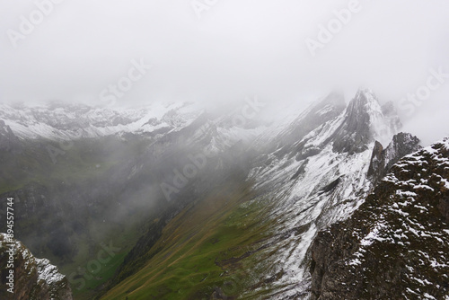 The view from the top of Schaefler mountain, Switzerland	 photo