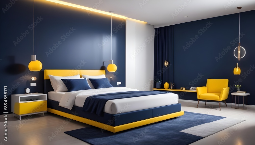 Photo interior modern design room 3d illustration Photo interior modern design room 3d illustration