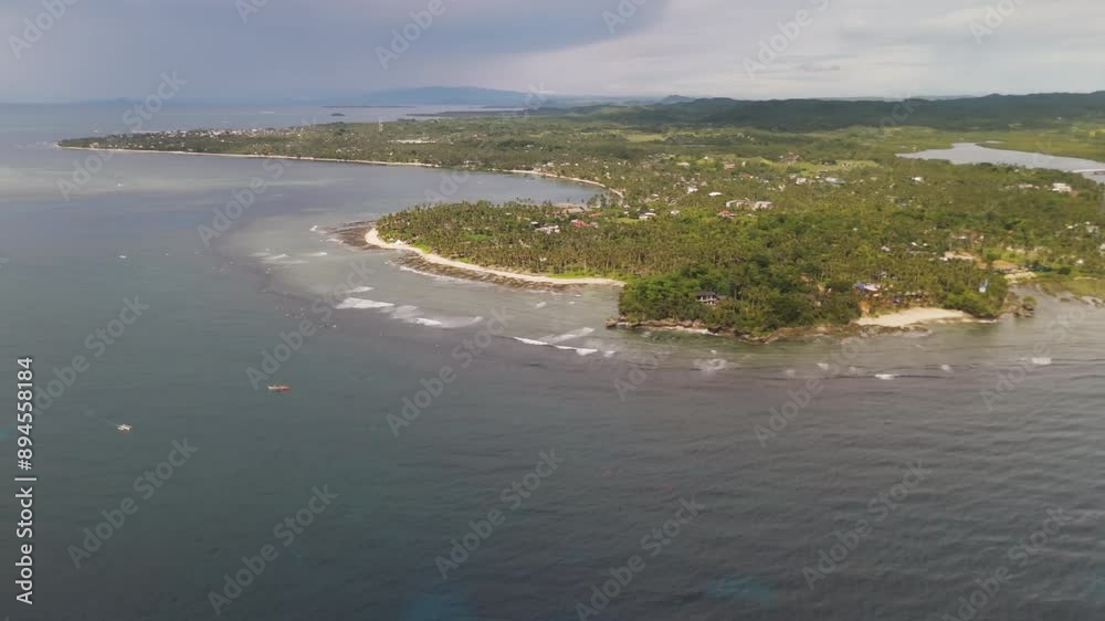Aerial video over the beautiful beaches of Sirgao, Philippines Aerial video over the beautiful beaches of Sirgao, Philippines