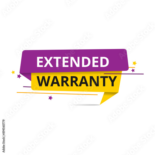 Vector illustration modern extended warranty banner, Isolated web element.