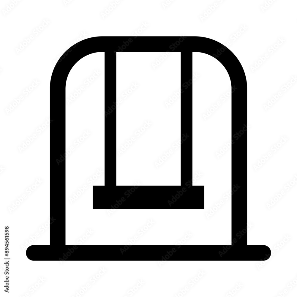 Swing icon in thin line style. Vector illustration graphic design Swing icon in thin line style. Vector illustration graphic design
